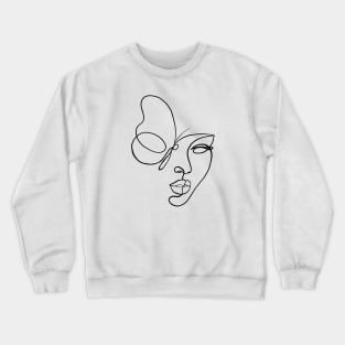 Butterfly Woman Crewneck Sweatshirt